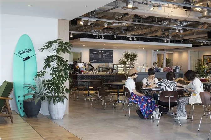The café floor