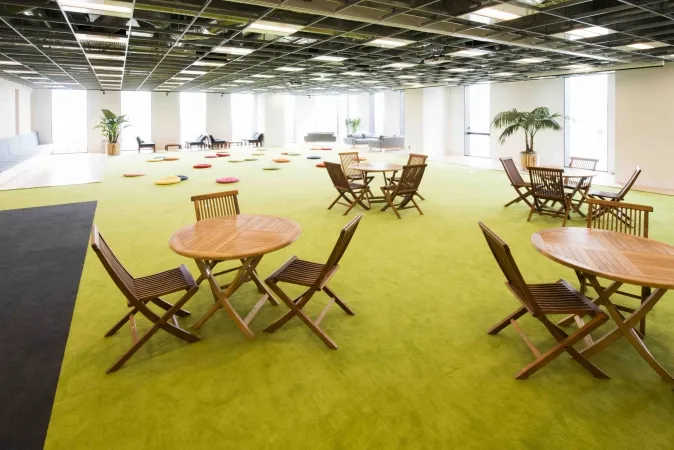 Tables on the green