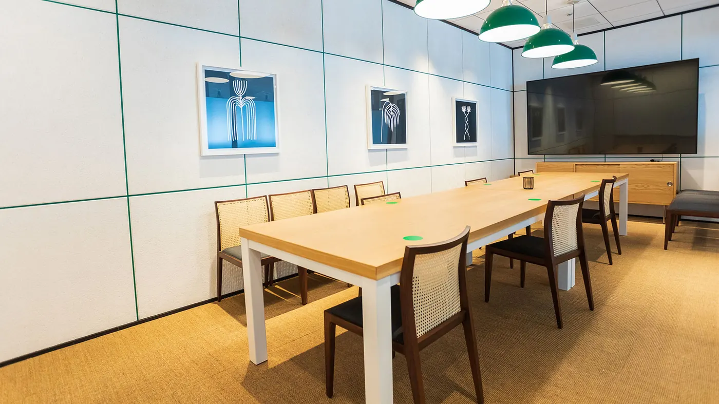 A long meeting table