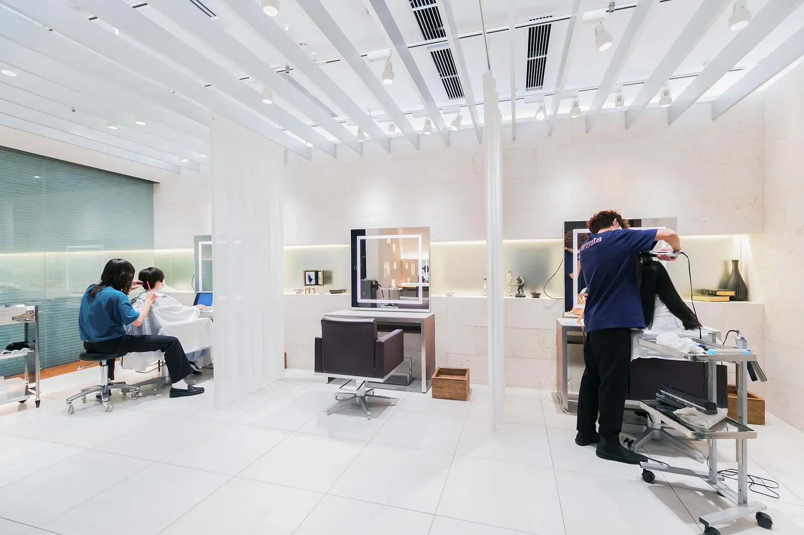 The salon entrance