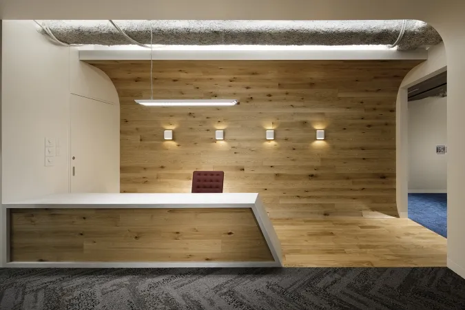 The reception desk