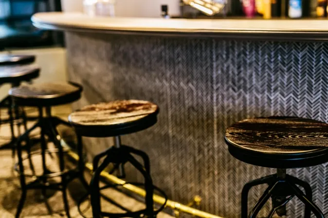 Bar stools at the counter