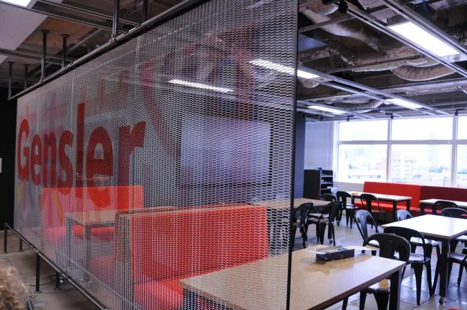 The Gensler name on glass