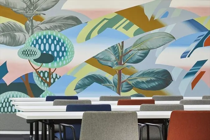A seasonal mural
