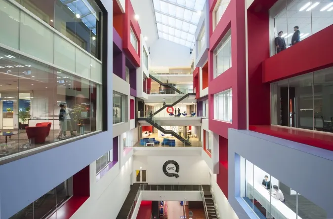 The atrium through every floor