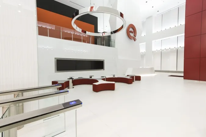 A ring light over the atrium