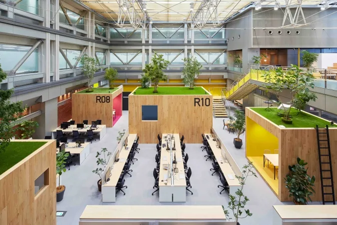 The atrium from above